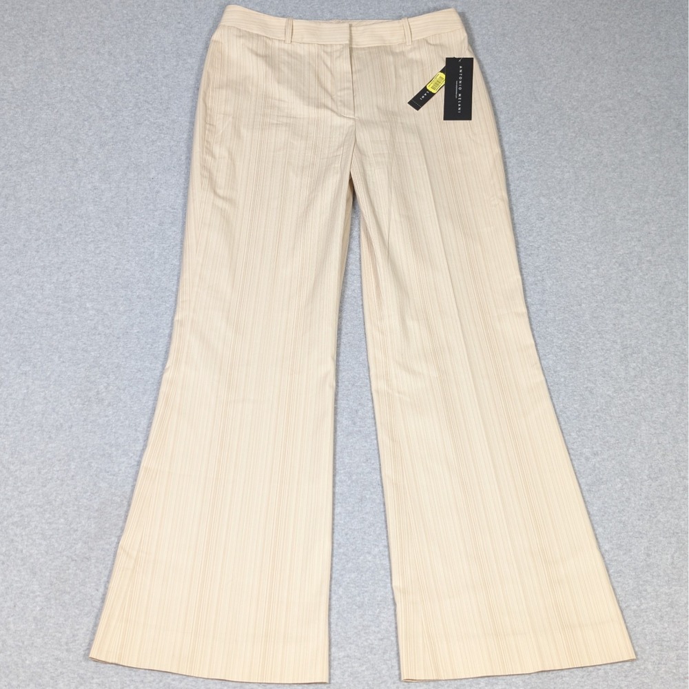 Antonio Melani Fit & Flare Pants Womens Size 8 Antonio Fit Striped NWT